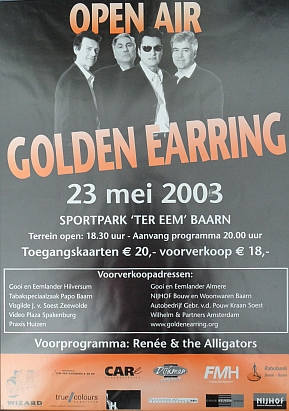 Golden Earring show poster Baarn May 23, 2005